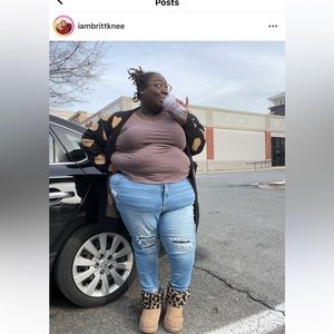 Plus size 4x heart cardigan